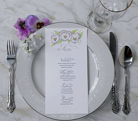 Calligraphy and Custom Art Design Menus