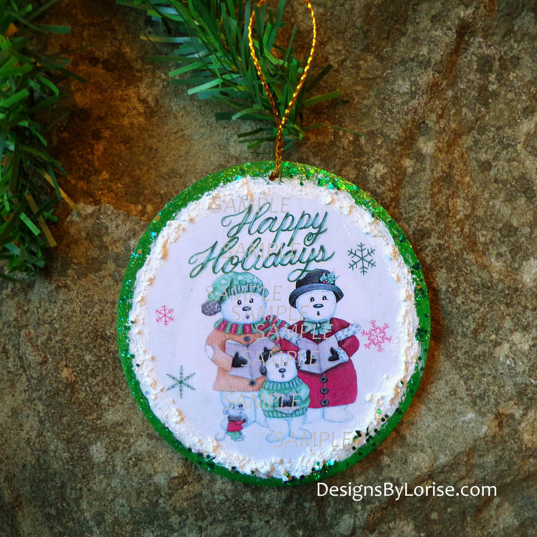 Snow Family Singing Holiday Christmas Ornament